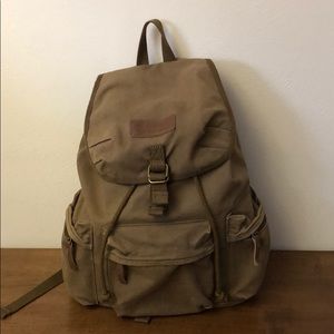 Green Drawstring Backpack with removable insert.